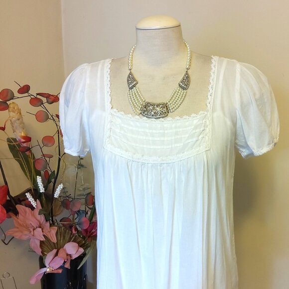 Vintage NEW True Clear Crystal Silver Floral Pendant Earrings VTG Pearl Necklace - Picture 8 of 8